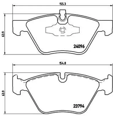 Produktbild von Brembo Bremsbelagsatz, Scheibenbremse Vorderachse P 06 040