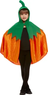 Immagine prodotto di Simpatico mantello da zucca per bambini mantello di Halloween arancione-verde - Taglia unica