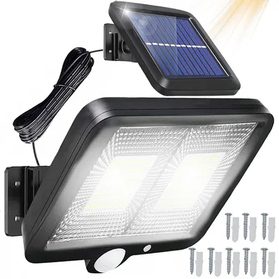 Solarleuchte mit Bewegungsmelder, 98 LEDs, für Außen