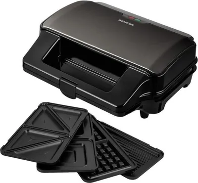 Image de Appareil à Sandwichs Sencor, 4 en 1, 900W, SSM 9978BK, Noir