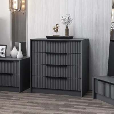 Produktbild von Skye Decor, Kale Luxe - 4800, Kommode, Anthrazit, 100 % MELAMINBESCHICHTETE SPANPLATTEN, 45 x 72 x 77 cm