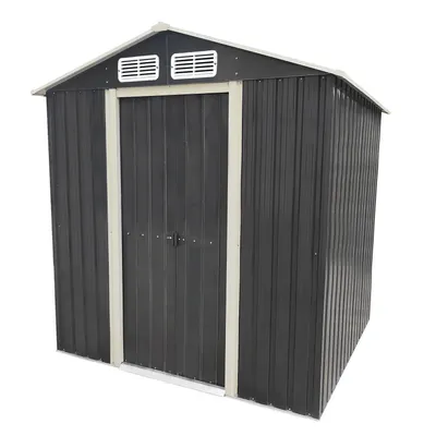 Produktbild von 4iQ Stabiler Stahl Geräteschuppen 174x194x202 – 3,4 m² Blechschuppen