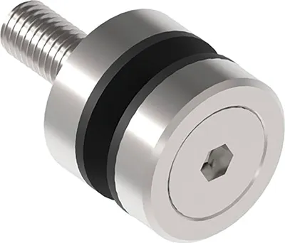 Produktbild von Glaspunkthalter für 8 - 18 mm Glas, sichtbar geschraubt, ø 30 mm, Edelstahl V2A