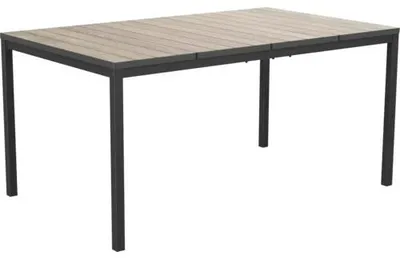 Produktbild von Gartentisch Jardin Porto 155x94x75 cm mit Tischplatte aus Kunststoff, Aluminiumgestell, bis zu 4 Sitzplätze