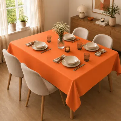Immagine prodotto di Tovaglia 110 x 160 cm per tavolo da cucina e da pranzo in arancione
