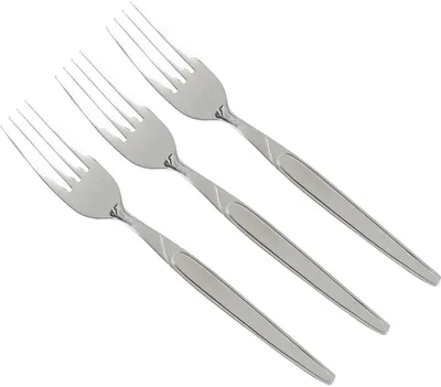 Produktbild von my basics Record 500 Menügabel Edelstahl rostfrei 18/0 poliert, spülmaschinenfest, silber (3er Pack)