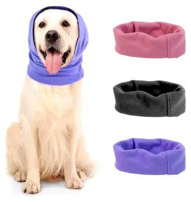 Produktbild von 3 Stück Hundehauben, Weiche und Warme Hauben, Elastische Hauben zur Geräuschreduzierung für Haustiere