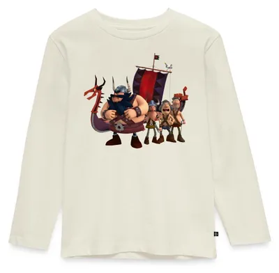 Produktbild von Spreadshirt Wickie Und Die Starken Männer Team Sven Kinder Premium Langarmshirt, 122/128 (6 Jahre), Naturweiß