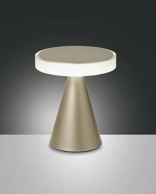 Produktbild von Fabas LED-Tischleuchte, neutrales Licht, 8 W, 750 lm, 3000 K, Gehäuse aus Metall und Methacrylat mit Touch-Bedienung, Mattgold - Fabas Luce