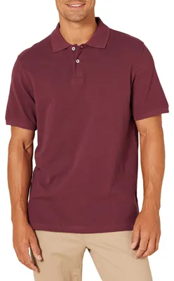 Immagine prodotto di Camicia polo da uomo slim fit in cotone a coste, marca Amazon Essentials, colore blu navy, taglia L