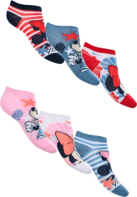 Produktbild von Minnie Mouse Kinder Mädchen Sneaker Socken 6 Paar Strümpfe Paket, Größe:27/30