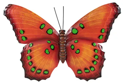 Produktbild von Anna's Collection Gartendekoration - Schmetterling - orange - Metall - 48 cm