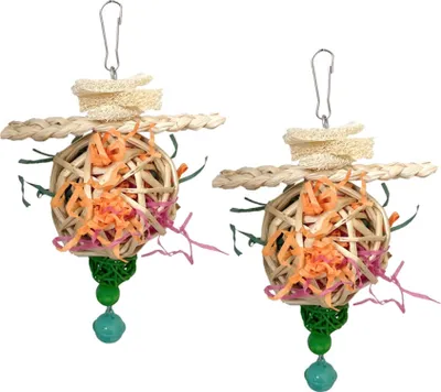 Image de 2 PCS Cage à oiseaux Jouets suspendus Pour petits perroquets Perruches Nymphes Amour, Oiseau Broyé Jouets en papier