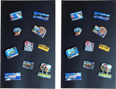 Produktbild von STALFORM 2x Leicht Magnettafel Schwarz 66x42 cm aus Edelstahl Magnetwand Pinnwand Magnetisch Groß Magnetboard Küche, Büro, Kinderzimmer