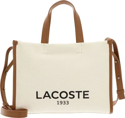 Zdjęcie produktu dla Torba na ramię LACOSTE Heritage Canvas Shopping Bag Natural Tan cream