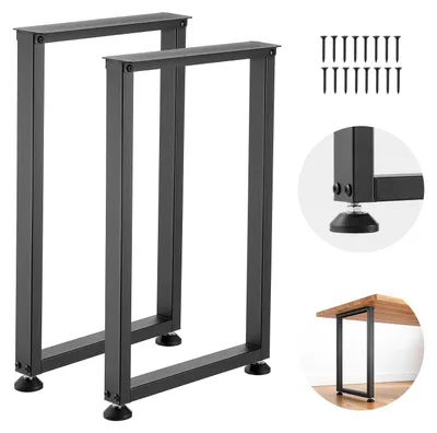 Obrázek produktu pro VEVOR Podnože ke stolům z čtvercových profilů, sada 2 ks, 450 x 740 mm, nosnost podnoží max. 1000 kg, nohy ke stolům, nábytkové nožičky, podnože ke stolům, nohy ke psacím stolům, konferenčním stolkům a jídelním stolům, černé