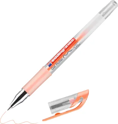 Produktbild von edding 2185 Gelroller - pastell-orange - 1 Stift - 0,7 mm - Gelstifte zum Schreiben, Malen, Mandala, Bulletjournal - Gelschreiber, Gelmalstifte