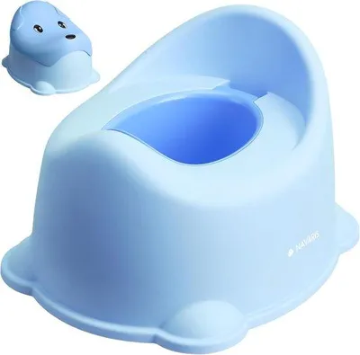 Produktbild von Famanu Töpfchen mit Deckel für Kleinkinder - Blau - Komfortables Design
