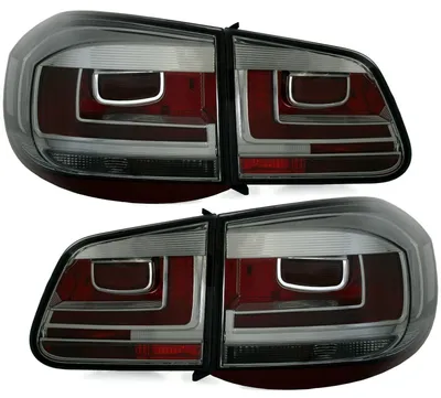 Für VW Tiguan 5N 2007-2011 LED Lightbar Rückleuchten Facelift Optik Schwarz in der Farbe Schwarz von AD TUNING GmbH & Co. KG