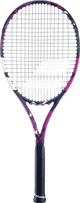 A tennis racket is shown against a white background.