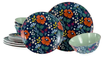 Zdjęcie produktu dla CreaTable, 20828, Folklore Blau, zestaw naczyń stołowych (12 elementów), fajans