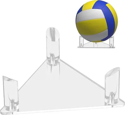 Obrázek produktu pro Akrylový držák na basketbalový míč s průhledným trojúhelníkem a uzavíracím materiálem