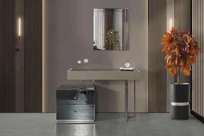 Immagine prodotto di Esclusivo tavolino da trucco grigio Specchio di design Mobili