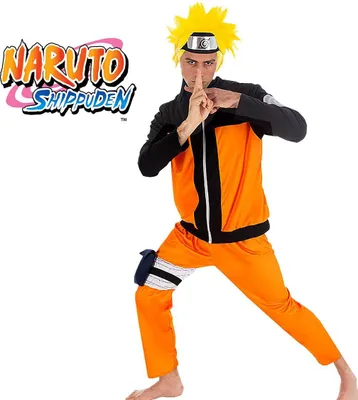 Herren Kostüm Naruto Shippuden inkl. Perücke Lizenzkostüm Anime Manga Fasching Karneval