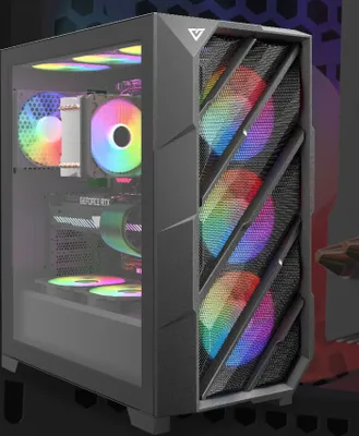 Produktbild von Antec DP503, Midi Tower, PC, Schwarz, ATX, EATX, ITX, micro ATX, Kunststoff, Stahl, Gaming
