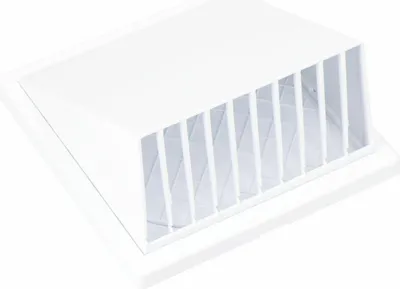 Image de Grille Aération Abs Blanche Hotte De Ventilation Extérieure Abs ø125mm - Edm