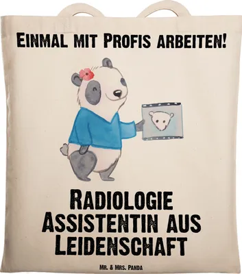 Produktbild von Mr. & Mrs. Panda Tote Bag Radiologie Assistentin Leidenschaft - Transparent - Geschenk, Stoffbeutel, Tasche, Jutebeutel, Einkaufstasche, Schultasche