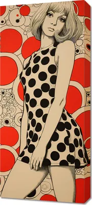 Immagine prodotto di Quadro 40x90 cm Punti rossi