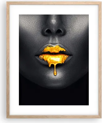 Produktbild von Gerahmtes Poster - Rahmen in heller Eiche - Gold Mund Schwarz - 40x50 cm - Wand Bild - Wanddeko - Wandbilder - Kunstposter - Wandposter - Bilderrahmen - Bilder - Kunstdruck - P2NPA40x50-4460