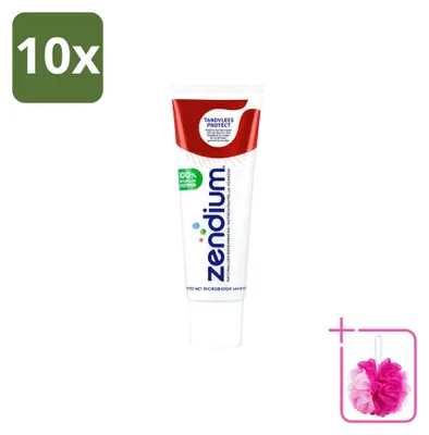 Imagen del producto de 10 tubos de pasta dental Zendium para la protección de las encías, 75 ml cada uno, pack ahorro, 10 unidades