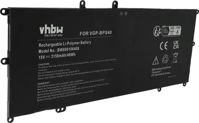 Produktbild von vhbw Akku kompatibel mit Sony Vaio Fit 15A, VAIO FLIP SVF 14A, VAIO FLIP SVF 15A, 14A Notebook (3150 mAh, 15 V, Li-Polymer) - Infochip