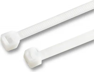 Produktbild von Set mit 200 starken Kabelbindern, 4,8x370 mm (weiß, extra lang)
