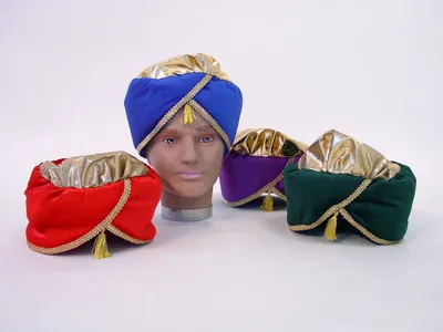 Produktbild von Turban aus hochwertigem Samt   Karneval, Farbe:lila