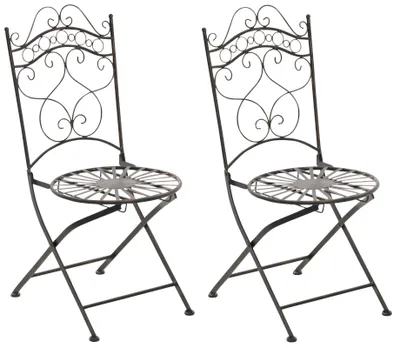 Produktbild von CLP Stühle Indra handgefertigte Gartenstühle aus Eisen bronze