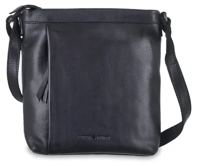 Produktbild von GREENBURRY Leder Umhängetasche Colombiana Shoulder Bag Black schwarz