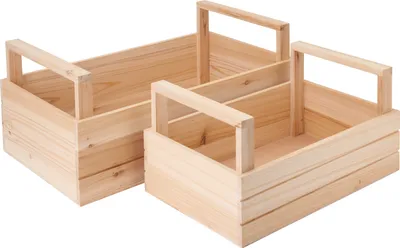 Produktbild von VBS Holzkisten mit Griff, 2er-Set