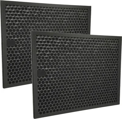 Produktbild von vhbw 2x Aktivkohlefilter kompatibel mit Philips AC4550/10, AC3256/10, AC3259/10 Luftreiniger - Luftfilter Schwarz
