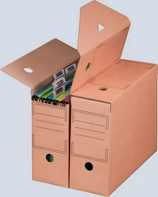 Produktbild von Archiv-Ablagebox braun f. Hängemappen Innenmaß: 239x115x328 mm