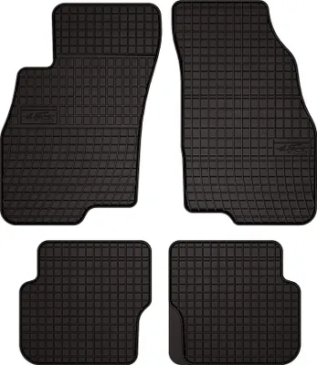 Produktbild von Gummifußmatten passend für Fiat Punto 12' (Schrägheck, Bj. 2012-2018) –  schwarz, passgenau, mit Befestigungen set 4 Stk. - Gummi-Automatten