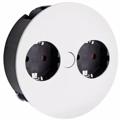 Image de BachmannTwist Prise double avec prises de courant de sécurité, blanc mat 7053076