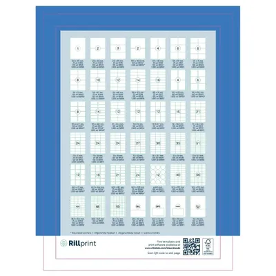 Produktbild von rillprint Selbstklebende Aufkleber Etiketten 210x148 mm 1000 Blatt Weiß
