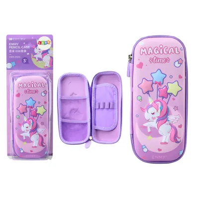 Immagine prodotto di Astuccio Pieghevole Unicorno 3D Viola 23x10x5 Cm