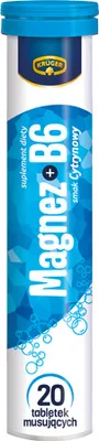 Produktbild von Magnesium + Vitamin B6, Zitronengeschmack, 20 Eferval Tabletten – Vitalkraft