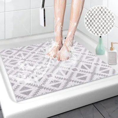 Produktbild von Unyqoos® Antirutsch-Duschmatte aus Luffa & PVC – schnelltrocknend, schimmelresistent, rutschfest mit weicher Oberfläche für Bad, Küche & Waschküche