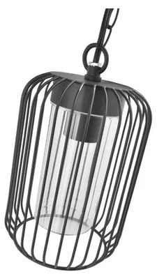 Productafbeelding van EMOS Buitenlamp SALVIA, geschikt voor huis en tuin, waterdichte lamp voor gloeilamp E27 (max. 15W), van staal, voor montage aan het plafond, modelnummer ZGD070P