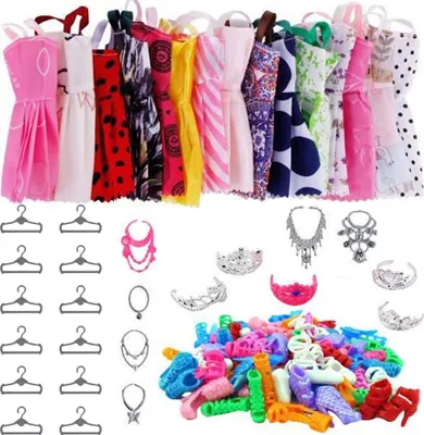 Produktbild von Puppenkleidungsset, Puppenkleidung, Schmuck, Schuhe, Sicherheit, lustiges Mode-Puppenzubehör für Mädchen